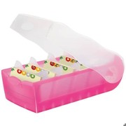 HAN 997-663 Karteibox Croco für 900 Karten A7, (PP), 121 x 85 x 246 mm, pink-transluzent