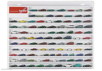 Herpa 029223 - PKW-Schaukasten, 57 x 45 x 3.5 cm, weiß 