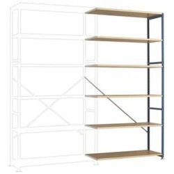 Manuflex PLANOFLEX Anbauregal 6 Fachböden RAL0001, RP1427.0001