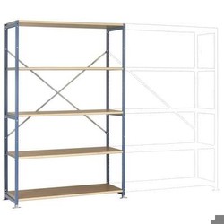 Manuflex PLANOFLEX Grundregal 5 Fachböden RAL0001, RP1029.0001