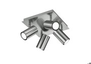 Trio Deckenleuchte / L 24 cm B 24 cm /nickel matt GU10 802400407