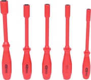 KS Tools 117.1255 Isolierter Stecknuss-Schraubendreher-Satz, 6-kant, 5-teilig, 5.5-13 mm