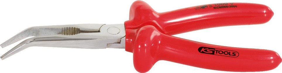 KS Tools 117.1292 Classic 1000 V Flachrundzange, gebogen, 200 mm