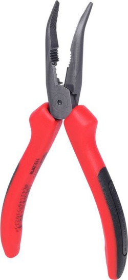 KS Tools 119.2018 Ultimate Plus Flachrundzange, gebogen, 165 mm