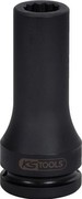 KS Tools 455.0010 3/4 Zoll Kraft-Stecknuss für Vielzahn( x ZN)-Schrauben, lang, 17 mm