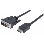 Manhattan HDMI / DVI Kabel (HDMI Stecker auf DVI-D 24+1 Stecker, Dual Link, 1,8 m) schwarz