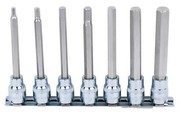 KS Tools 918.3960 3/8 Zoll Chrome Plus Bit-Stecknuss-Satz für Innensechskant-Schrauben, lang