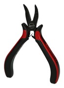 KS Tools 500.7022 Feinmechanik-Flachrundzange-gebogen, 130 mm