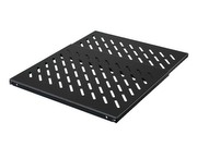 Rittal 19" Fachboden, tiefenvariabel für TS IT, L-Profilschienen, 19"-Montagerahmen, Schwarz RAL9005