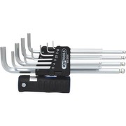 KS Tools 920.2400 Classic 3-in-1 Kugelkopf-Innensechskant-Winkelstiftschlüssel-Satz, extra lang