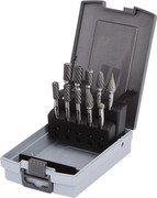KS Tools 515.3220 HM Frässtift-Satz in Kunststoffkassette, 10-teilig