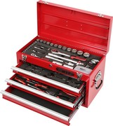 KS Tools 911.0100 KS Tools Werkzeugkoffer mit 3 Schubladen; 100-teilig; 0,6 cm (0,25 Zoll)+1,3 cm