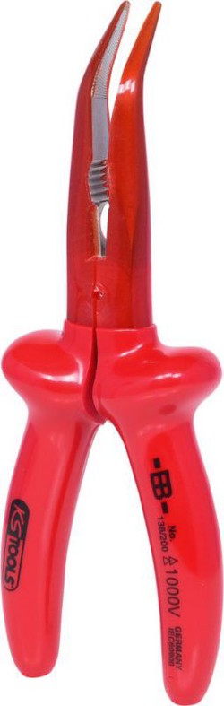 KS Tools 117.1719 Classic 1000 V Flachrundzange, gebogen, 200 mm