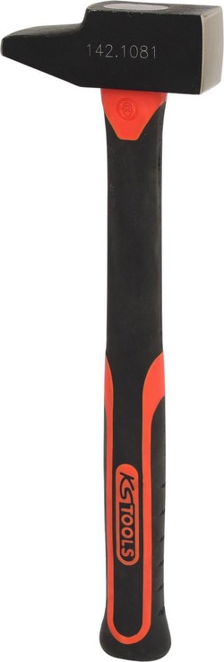 KS Tools 142.1081 Schlosserhammer, französische Form mit Fiberglasstiel, 800 g