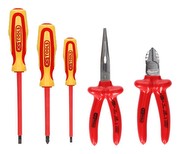 KS Tools 117.1770 Ergotorque VDE Zangen und Schraubendreher-Satz, 5-teilig