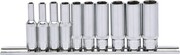 KS Tools 918.0610 1/4 Zoll Chrome Plus Sechskant-Stecknuss-Satz, lang, 10-teilig, 4-13 mm
