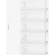 Durable 682019 Register mit umschweißten Taben 1-5 Register, 5-teilig, 80 x 80 x 80 Lochung