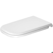 Duravit D-Code - WC-Sitz ohne SoftClose Scharniere edelstahl, lang, weiss - 0060310000