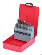 KS Tools 515.3210 HM Frässtift-Satz in Stahlblechkassette, 10-teilig