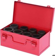 KS Tools 515.0308 1 Zoll Sechskant-Kraft-Stecknuss-Satz, lang, 8-teilig, 24-38 mm