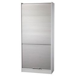 Hammerbacher Rollladenschrank 5 OH Grau/Silber 90 x 40 x 200,40 cm abschließbar