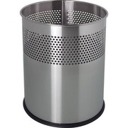 helit Edelstahl-Papierkorb, mit Lochdekor, 15 Liter, silber, H2515700