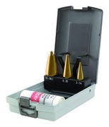 KS Tools 336.0553 HSS TiN Blechschälbohrer-Satz in Kunststoffkassette, 4-teilig