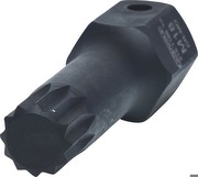 KS Tools 515.1166 1/2 Zoll Spezial-Kraft-Bit-Stecknuss für Vielzahn(XZN)-Schrauben, lang, M18