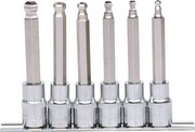 KS Tools 918.1665 1/2 Zoll Chrome Plus Bit-Stecknuss-Satz für Innensechskant-Schrauben, lang