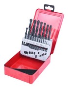 KS Tools 330.1610 HSS-R Spiralbohrer-Satz in Stahlblechkasette, 19-teilig, 1-10 mm