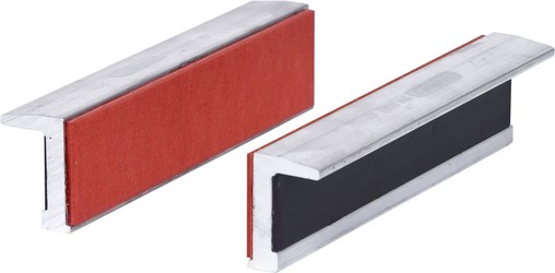 KS Tools 914.0091 Aluminium-Schraubstock-Schonbacken mit Gummibesatz, 120 mm