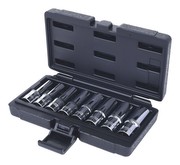 KS Tools 918.4420 1/2 Zoll Chrome Plus TX-E-Stecknuss-Satz, lang, 8-teilig, E10-E24