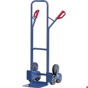 Fetra Treppenkarren Stahl 200 kg, Höhe 1300 mm, mit 2 dreiarmigen Rad-Sternen