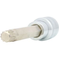 KS Tools 918.1694 1/2 Zoll Chrome Plus Bit-Stecknuss für Vielzahn - XZN -Schrauben, lang, M10