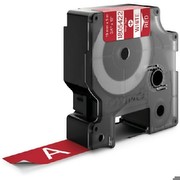 Dymo RHINOPRO VINYL LABELS RhinoPro farbige Vinylbänder, weiß auf rot, 19mm x 5,5m (1805422)