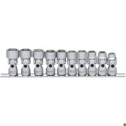 KS Tools 917.3940 3/8 Zoll Classic Sechskant-Stecknuss-Satz mit Gelenk, 10-teilig, 10-19 mm
