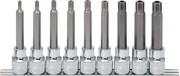 KS Tools 918.1895 1/2 Zoll Chrome Plus Ribe-Bit-Stecknuss-Satz, lang, 9-teilig, M5-M14