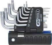 KS Tools 920.2500 Classic 3 in 1 TX-Winkelstiftschlüssel-Satz, kurz, 9-teilig, T10-T50