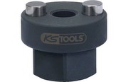 KS Tools 450.0242 3/4 Zoll Spezialsteckschlüssel für VA-Blattfederbolzen Volvo SW27, 2 Zapfen