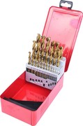 KS Tools 330.4613 HSS TiN Spiralbohrer-Satz in Stahlblechkassette, 25-teilig, 1-13 mm