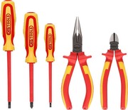 KS Tools 117.1170 Ergotorque VDE Zangen und Schraubendreher-Satz, 5-teilig