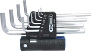KS Tools 920.2100 Classic 3-in-1 Innensechskant-Winkelstiftschlüssel-Satz, lang, 10-teilig