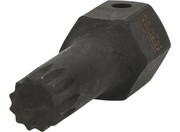 KS Tools 515.1164 1/2 Zoll Spezial-Kraft-Bit-Stecknuss für Vielzahn(XZN)-Schrauben, lang, M16