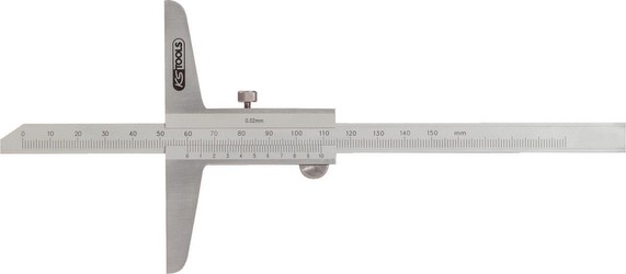 KS Tools 300.0574 Tiefenmessschieber, 0-300 mm, Höhe :125 mm