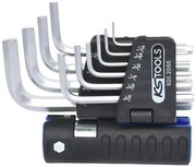 KS Tools 920.2050 Classic 3-in-1 Innensechskant-Winkelstiftschlüssel-Satz, kurz, 10-teilig