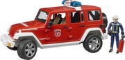 Bruder Jeep Wrangler Unlimited Rubicon Feuerwehrfahrzeug mit Feuerwehrmann