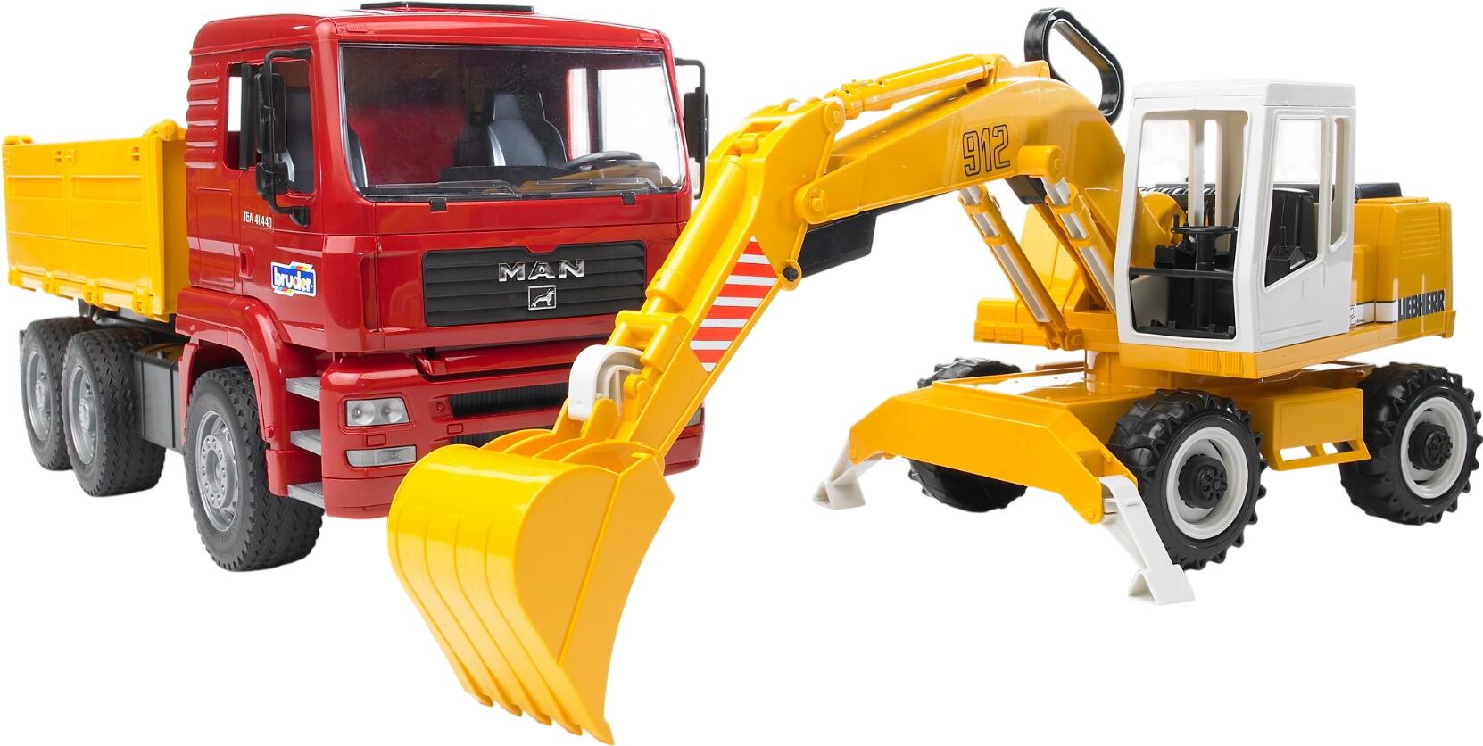 Bruder MAN TGA Kipp-LKW + Liebherr Schaufelbagger (2751)