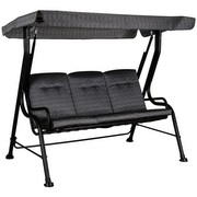 Outsunny Hollywoodschaukel 3-Sitzer 200 x 120 x 170 cm