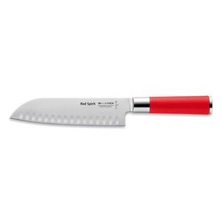 Dick Santoku Kullenschliff Red Spirit 18 cm