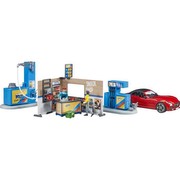 Bruder bworld Tankstelle mit Fahrzeug und Waschplatz (62111)
